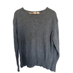 Field Gear Men's 1X Grey Cashmere V-neck Sweater